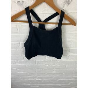Aritzia Tna Women's Racerback Bralette Cropped Tank Top Sleeveless Black Size M
